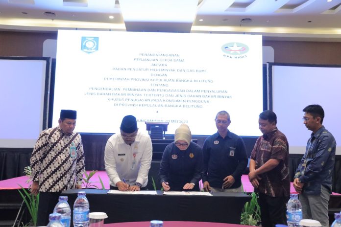 Tandatangani PKS dengan BPH Migas, Pj Gubernur Safrizal: Wujud Sinergitas dan Dukungan Pengendalian Distribusi BBM Bersubsidi