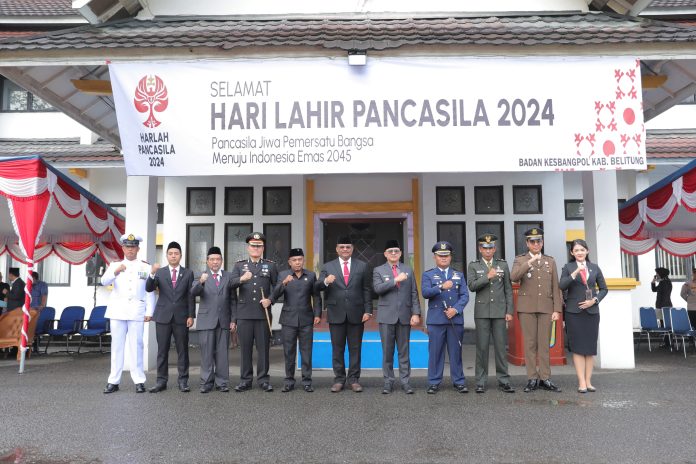 Pj Gubernur Safrizal Pimpin Upacara Peringatan Hari Lahir Pancasila di Belitung 