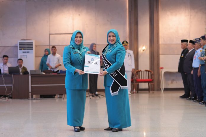Pj Ketua Safriati Safrizal Resmi Lantik Pj Ketua TP PKK Kota Pangkalpinang