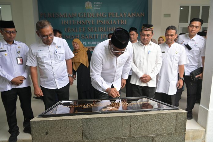 Pj Gubernur Safrizal Resmikan Balee Pelayanan Intensive Psikiatri di RSJ Aceh